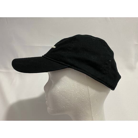 CHAMPION hat black adjustable cotton cap white raised logo Men's Women's - Picture 9 of 10